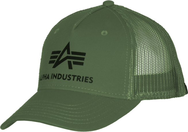 Alpha Industries Čepice Baseball Basic Trucker Cap zelená tmavě