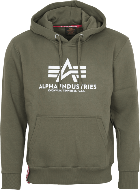Alpha Industries Mikina Basic Hoody zelená tmavě XL