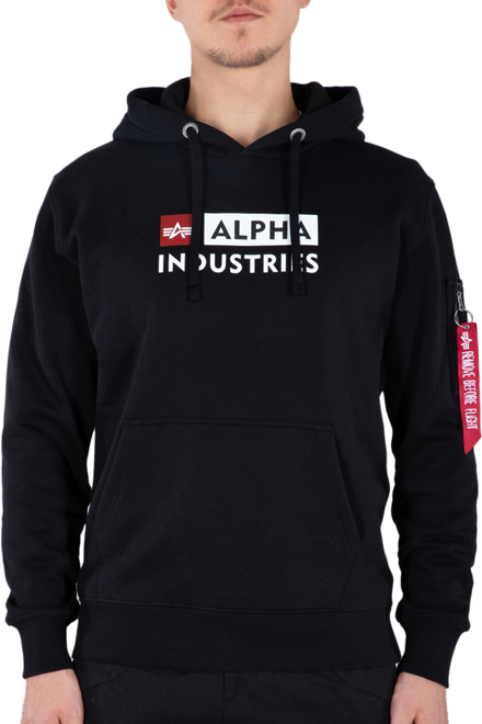 Alpha Industries Mikina Block-Logo Hoody černá L