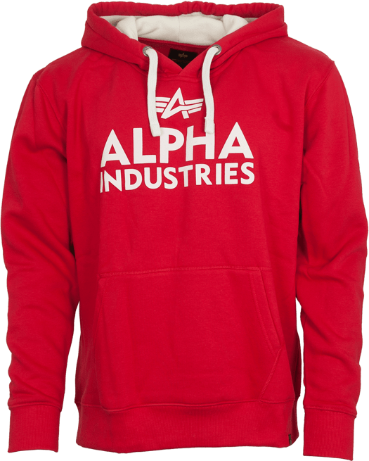 Alpha Industries Mikina Foam Print Hoody červená | bílá L