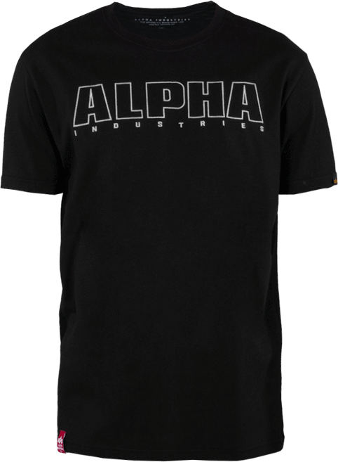 Alpha Industries Tričko Embroidery Heavy T černá | bílá L