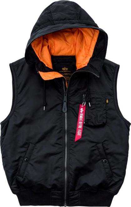 Alpha Industries Vesta MA-1 Vest Hooded černá XL