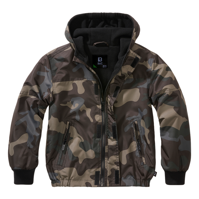 Brandit Bunda dětská Kids Frontzip Windbreaker darkcamo 170/176