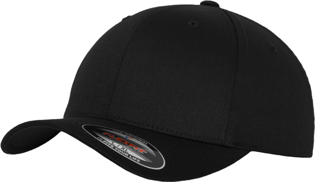 Brandit Čepice Baseball Cap Flexfit Wooly Combed černá | černá S/M