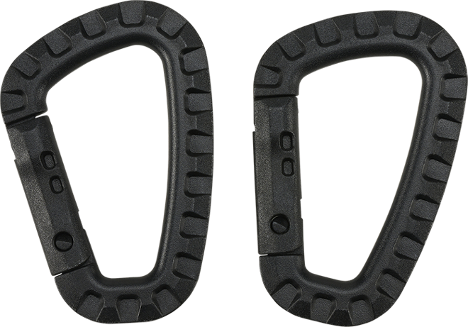 Brandit Karabina D Carabiner 2 Pack [sada 2 ks] černá