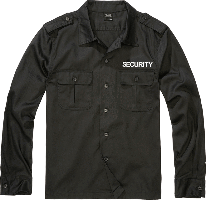 Brandit Košile Security US Shirt Long Sleeve černá 7XL