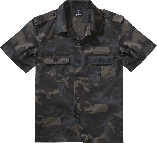 Brandit Košile US Shirt Shortsleeve darkcamo 7XL