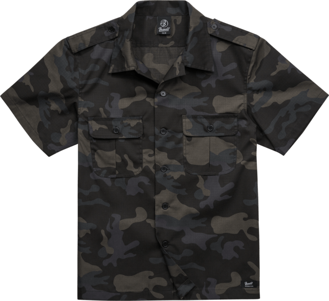 Brandit Košile US Shirt Ripstop 1/2 Arm darkcamo L