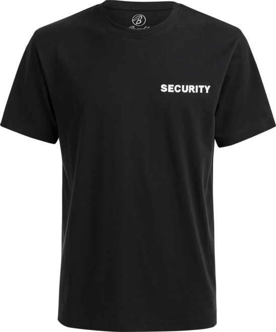 Brandit Tričko SECURITY s nápisem černá | bílá 4XL