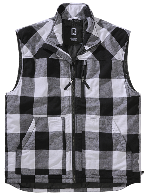 Brandit Vesta Lumber Vest bílá | černá 7XL