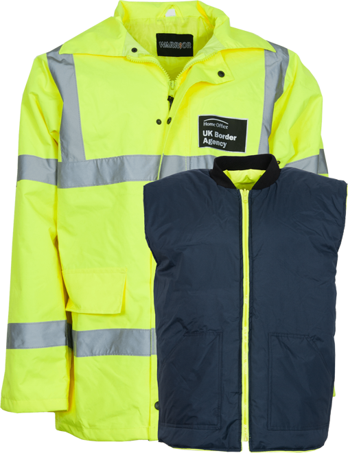 Bunda do deště Rain Jacket britská [zánovní] žlutá Hi-Vis M