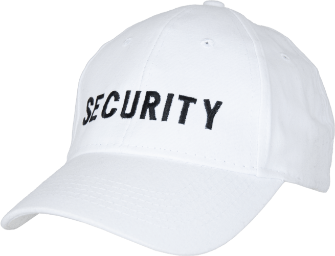 Čepice Baseball Cap SECURITY bílá