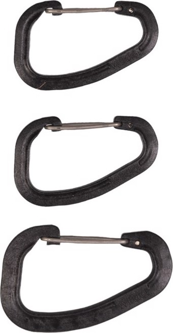 Karabina Accessory Carabiner Set [sada 3 ks] černá