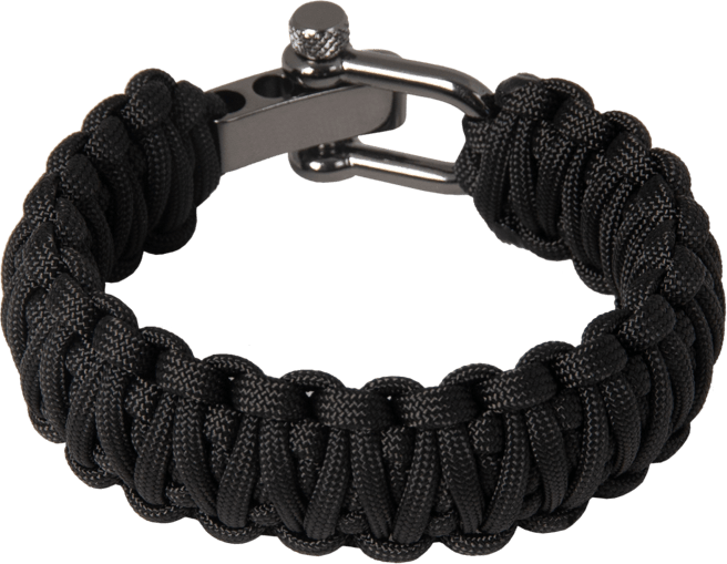 Náramek Paracord BLACK II. L/XL