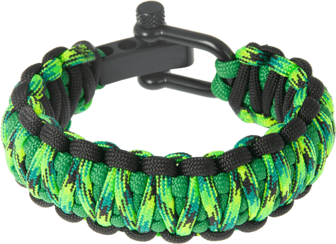 Náramek Paracord GEKON 17 černá spona L/XL