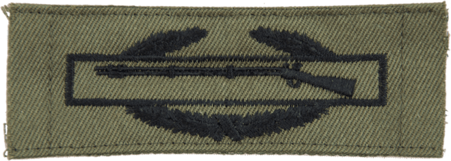 Nášivka: Bojový odznak pěchoty olivová | černá