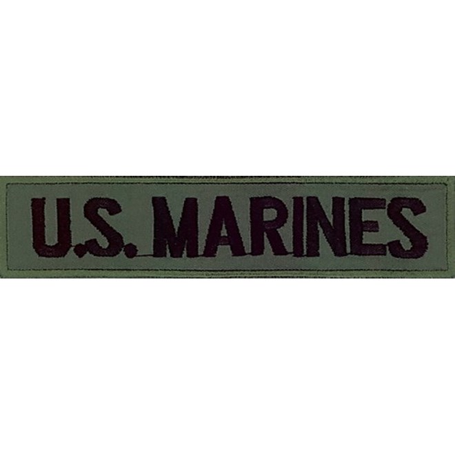 Nášivka: U.S. MARINES olivová | černá