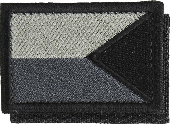 Nášivka: Vlajka Česká republika zrcadlová [64x44] [ssz] šedá | černá
