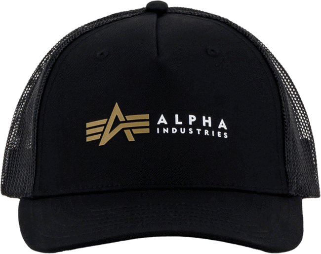 Alpha Industries Čepice Baseball Label Trucker Cap černá